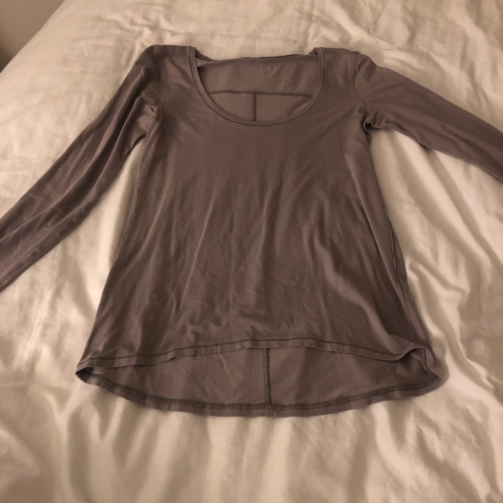 Lululemon Cotton Long Sleeve Scoop Neck Sz 4